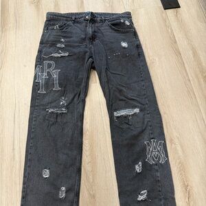 AMIRI Black Relaxed Men Jeans